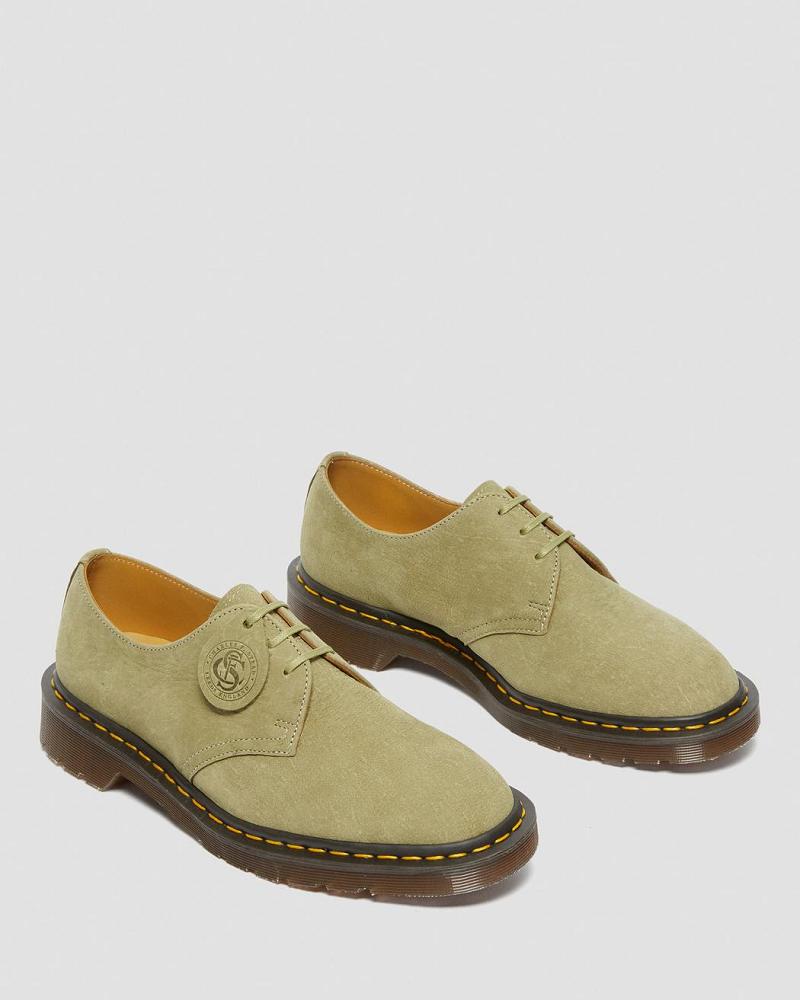 Dr Martens 1461 Made in England Nubuck Leren Oxford Schoenen Heren Groen | NL 218EBC